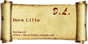 Dora Lilla névjegykártya